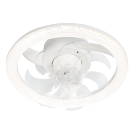 VENTILADOR AMON CRISTAL 35W MULTICOR 1620lm BIVOLT 500MM | SL ILUMINAÇÃO 494